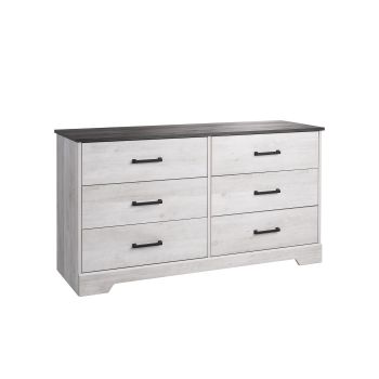 Rustic Ridge Farmhouse 6-Drawer Chest of Drawers for Bedroom