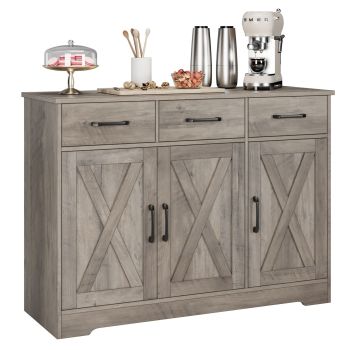 Modern Farmhouse Buffet Sideboard Cabinet