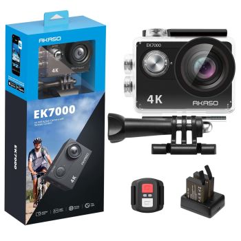 EK7000 4K30FPS 20MP Action Camera Ultra HD Underwater Camera 170 Degree Wide Angle 98FT Waterproof Camera Support External Microphone