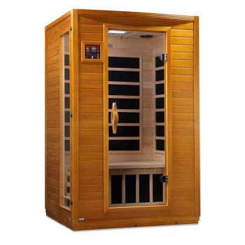 Dynamic Andora 2 Person Low EMF 6 Heating Panel Infrared Therapy Wood Dry Heat Sauna