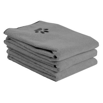 Premium Embroidered Microfiber Pet Towel (3-Pack)