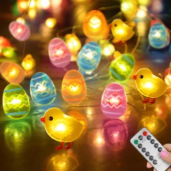 50 LED Egg Easter Lights for Easter Decorations