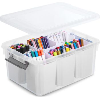 Citylife 17 QT Plastic Storage Bins Clear Storage Box