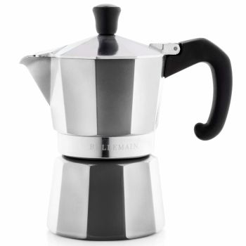 Stovetop Espresso Maker Moka Pot (Silver, 6 Cup)