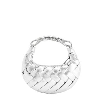 Orla Weave Handbag - Silver