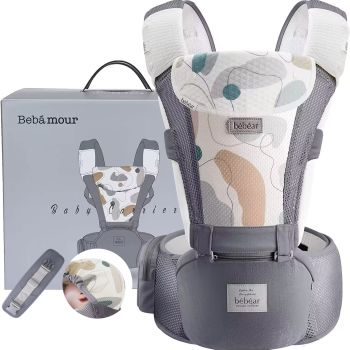 Bebamour Baby Carrier Front and Back Carry Baby to Toddler Baby Hip Carrier