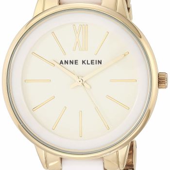 Women's AK/1412IVGB Gold-Tone and Ivory Resin Bracelet Watch