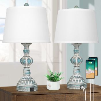 Farmhouse 3-Way Dimmable Touch Table Lamps