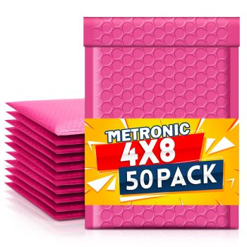 Metronic 4x8 Inch 50Pack Bubble Mailer