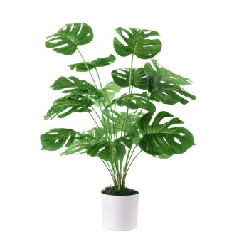 28 Inch Fake Plants Large Monstera Plant Tropical Palm Tree Artificial Floor Plant Faux Plants Indoor Tall for Home Office Living Room Decor