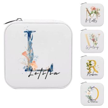 Custom Small Jewelry Box,Personalized Mini Portable Travel Jewelry Case Holder for Ring Lipstick as Birthday Wedding Christmas New Year Gift