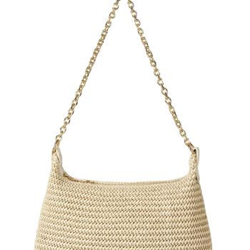 Women's Straw Woven Shoulder Bag Tote Handbag Summer Beach Purse Beige one-size