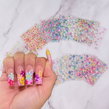 Blossom Flower Nail Art Stickers Decals 30 Sheets