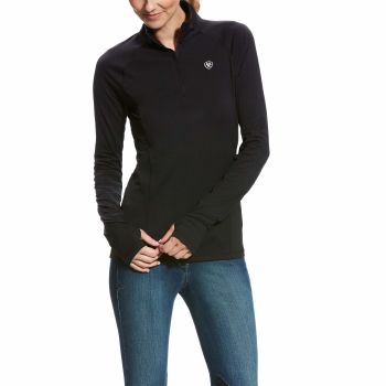 Ariat Female Lowell 2.0 1/4 Zip Baselayer Black X-Large