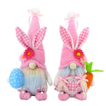 Easter Gnomes Decorations for Home Gnome Plush Easter Bunny Easter Decor Clearance Gifts for Girls (2 Pcs