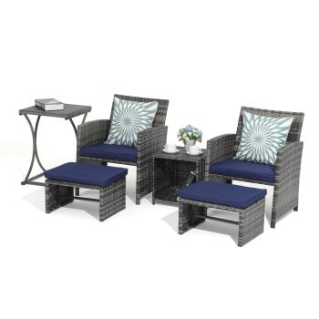 6 Piece Patio Furniture Conversation Set