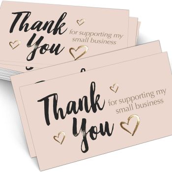 Easykart 120 Thank You For Supporting My Small Business Cards