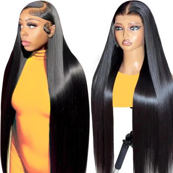 250% Density 30 Inch 13x6 HD Lace Front Wigs Human Hair Pre Plucked Straight Lace Front Human Hair Wigs for Black Women Glueless 13x6 Lace Frontal Wigs Human Hair