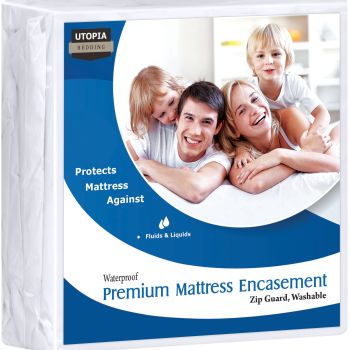 Premium Zippered Mattress Encasement (Fits 12 Inches Mattress