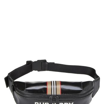 Pre-Loved Black Coated Canvas Graphic Sonny Bum Bag