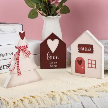 Valentine's Day House Tiered Tray Decorations Indoor