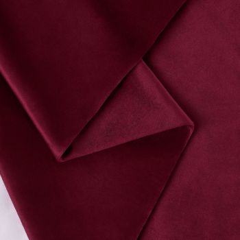 Velvet Fabric by The Yard for Upholstery Projects(Burgundy,1 Yard)