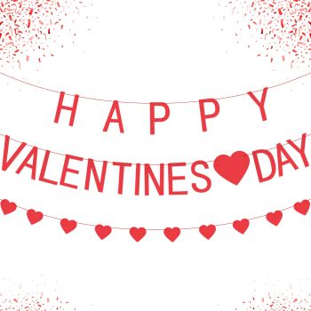 Felt Happy Valentines Day Banner