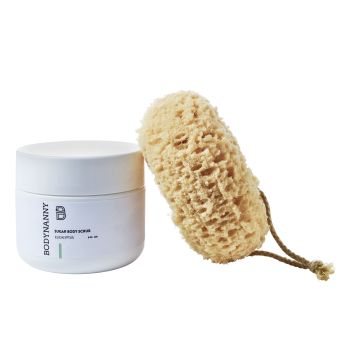 BODYNANNY Eucalyptus Body Scrub with Sponge Set