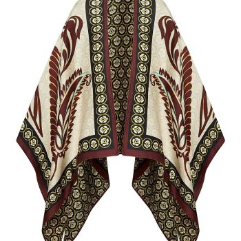 , Printed Cotton Cape, Multi