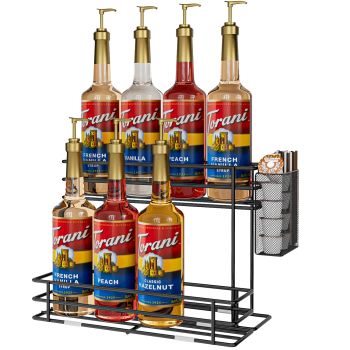 Coffee Syrup Organizer Rack