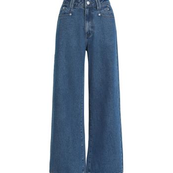 Denim High Waist Wide Leg Jeans: Denim, M