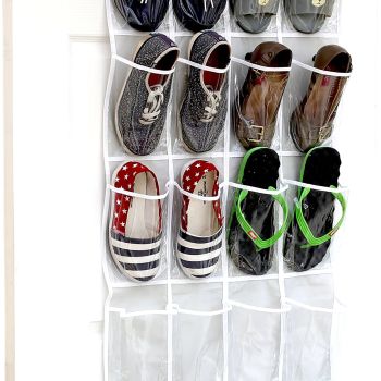 Crystal Clear Over The Door Hanging Shoe Organizer