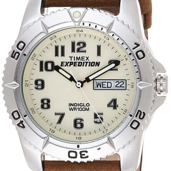 Men's T46681 Expedition Traditional Brown Leather Strap Watch