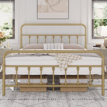 Classic Metal Platform Bed Frame Mattress Foundation