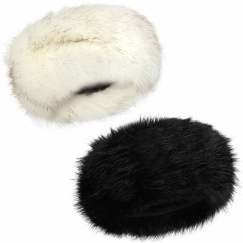 2 Pieces Women Faux Fur Headband