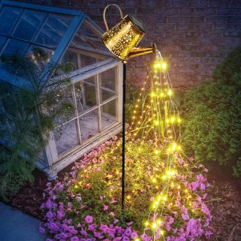 Solar Garden Stake Light，Solar Watering Can Garden Lights