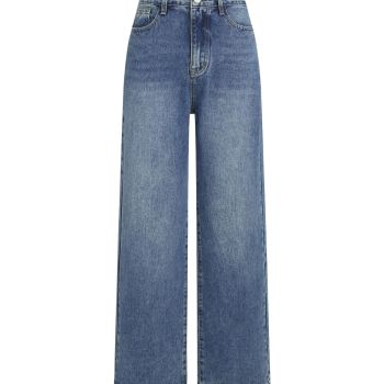 Yoney Denim Solid Straight Leg Jeans: Denim, M