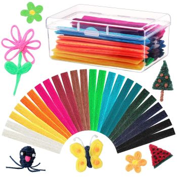 Wax Craft Sticks for Kids Bendable Sticky Yarn Molding Sculpting Sticks in 13 Colors