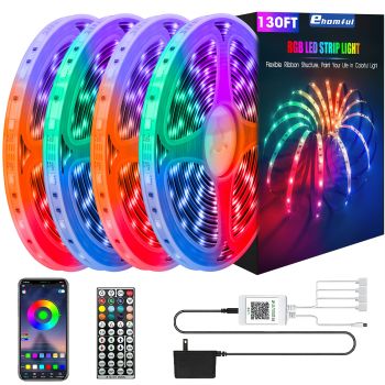 130ft Led Lights Ehomful App Control Music RGB 5050 Color Changing Smart Led Strip Lights Kit