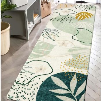 Green Hallway Runner Rug