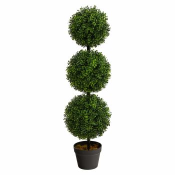 3ft. Artificial Triple Ball Boxwood Topiary Tree (Indoor/Outdoor) T2021