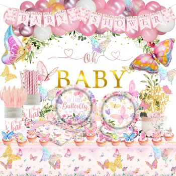 Butterfly Baby Shower Decorations for Girl