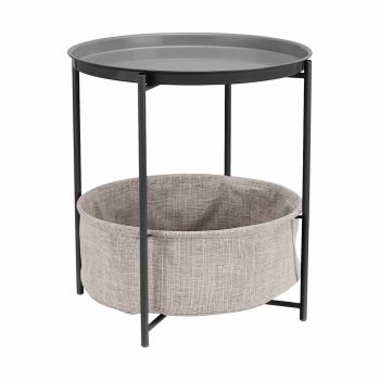 Round Storage End Table