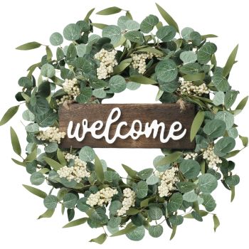 Green Artificial Eucalyptus Wreath