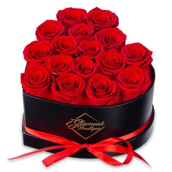 16-Piece Forever Flowers Heart Shape Box