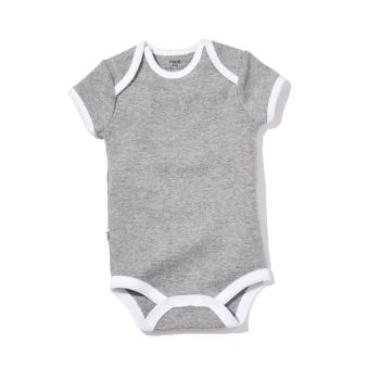 Sleep Wear Short Sleeve Bodysuit - NB, Heather Grey