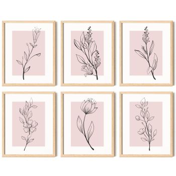 Pink Botanical Wall Art