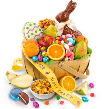 Easter Bunny Fruit and Treats Gift Basket