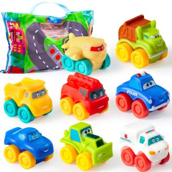 Rubber Toy Cars for Toddlers 1-3 Year Old