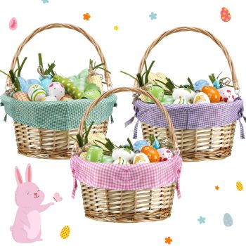 3 Pack Willow Easter Basket